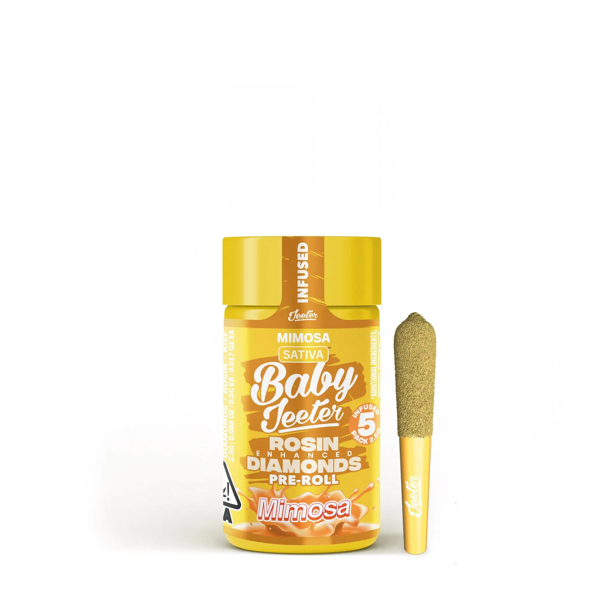 Baby Jeeter Rosin Enhanced Diamonds Preroll - 5pk - Sativa